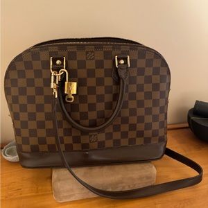 Louis Vuitton Alma MM Damier Ebene with Brown Interior EUC 100% Authentic